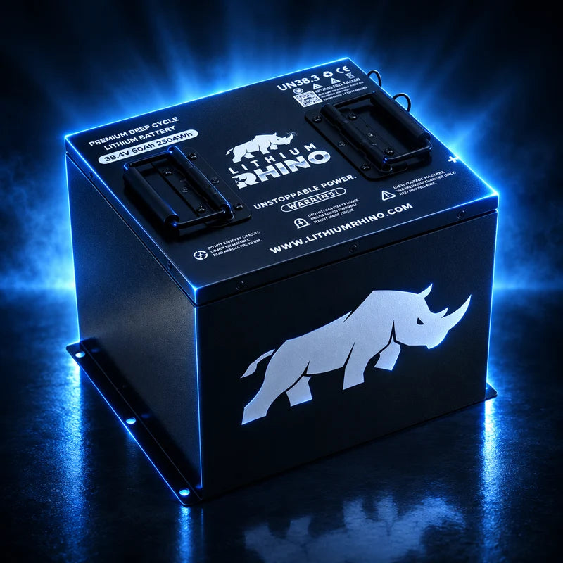 “Superior Lithium Performance” Rhino 38.4V (36V) 65AH Golf Cart Battery - Complete Kit – Stock Carts ONLY!
