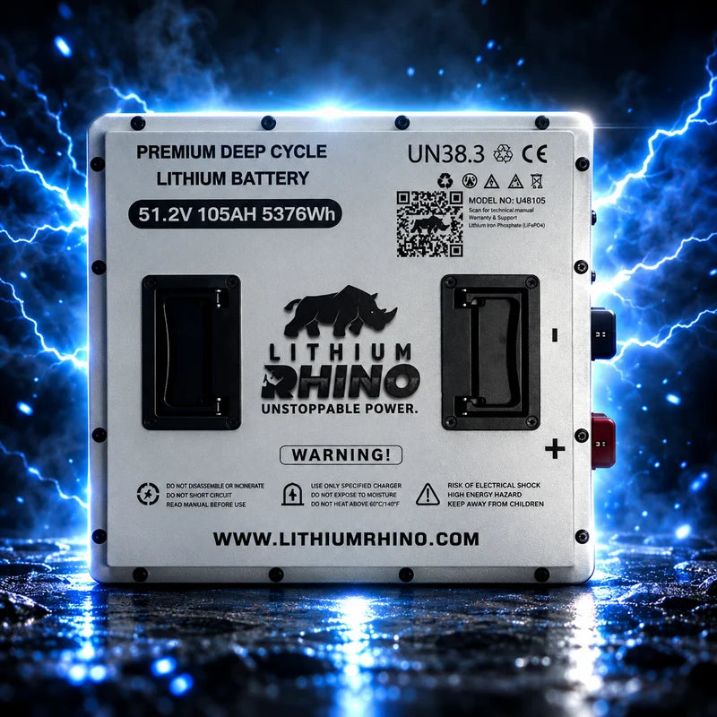 “Superior Lithium Performance” Rhino 51.2V (48V) 105AH “CUBE” Golf Cart Battery - Complete Kit