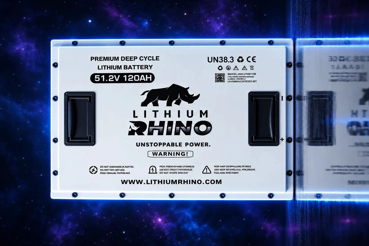 “Superior Lithium Performance” Rhino 51.2V (48V) 120AH Golf Cart Battery - Complete Kit - Self Heated
