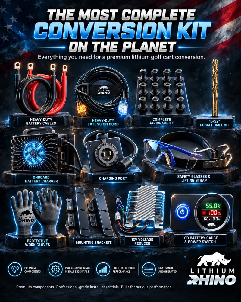 “Superior Lithium Performance” Rhino 51.2V (48V) 170AH “GOLIATH” Golf Cart Battery - Complete Kit