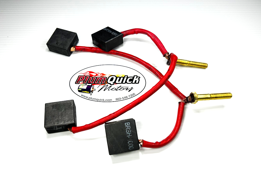 Brush Set for Club Car, EZ-GO and Yamaha Plum Quick Blue Hornet Brand Golf Cart Motors
