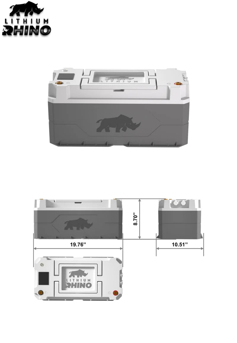 “Superior Lithium Performance” Rhino 12.8V (12V) 392AH Marine LiFeP04IP67 Conversion Kit