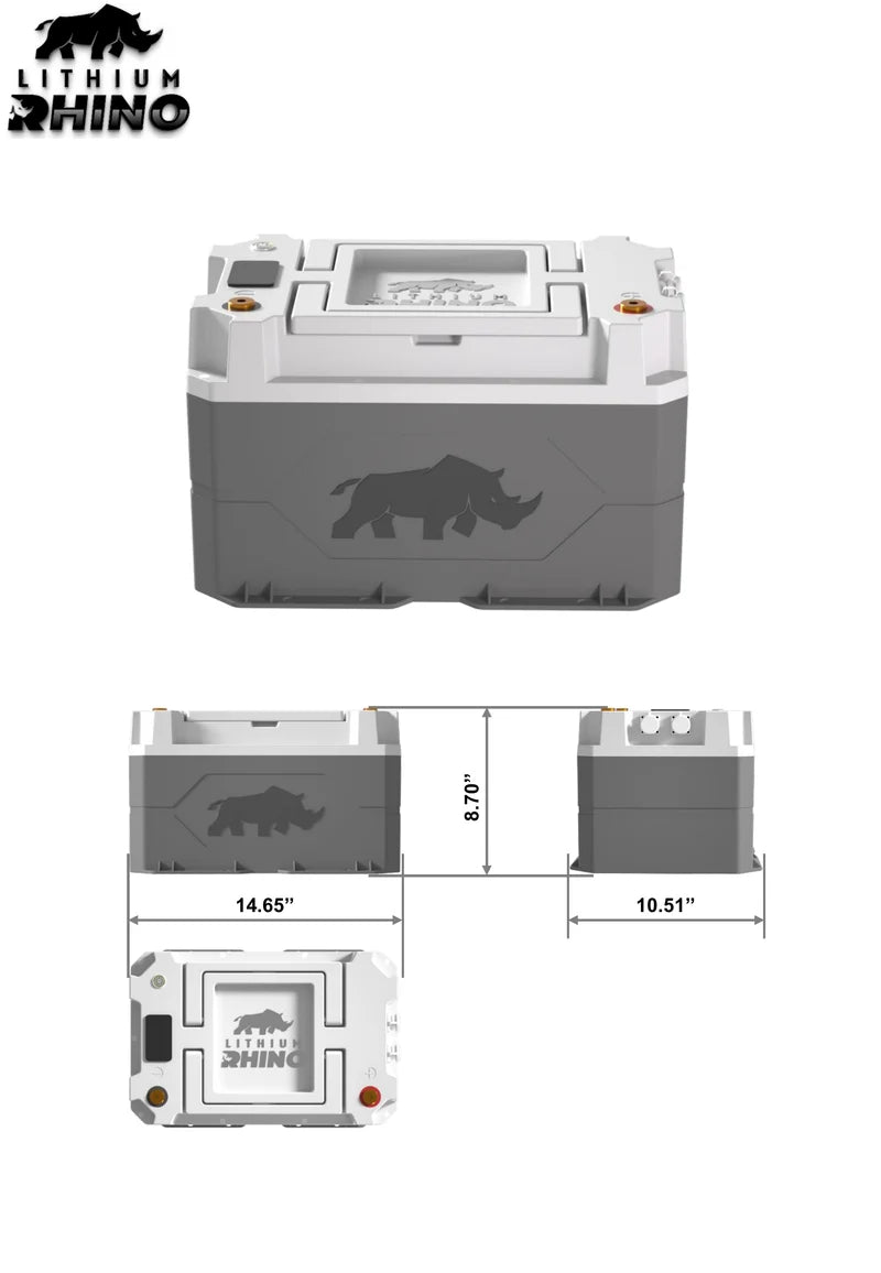 “Superior Lithium Performance” Rhino 38.4V (36V) 65AH Marine LiFeP04IP67 Conversion Kit