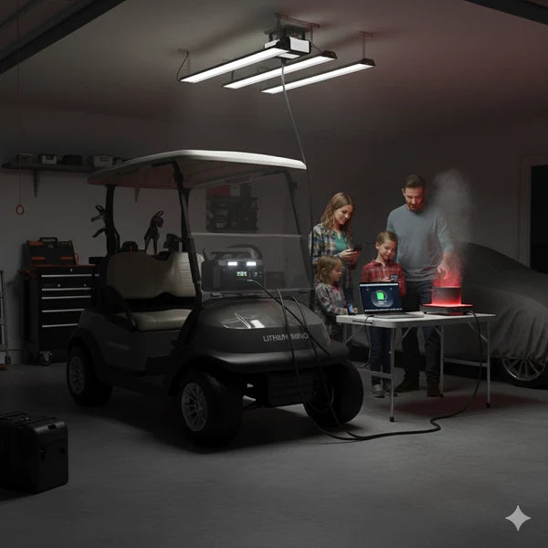 Lithium Rhino Power Hub – Mobile Power Station – Connects to Golf Cart Battery