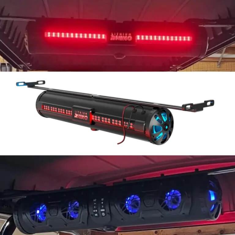 “Rhino-GX500 Soundbar” with T Bracket for Golf Carts